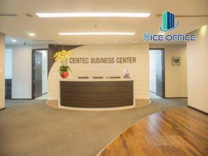 Lễ tân tại văn phòng trọn gói Centec Tower quận 3