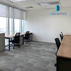 Phòng làm việc riêng 5 chỗ đầy đủ nội thất cao cấp