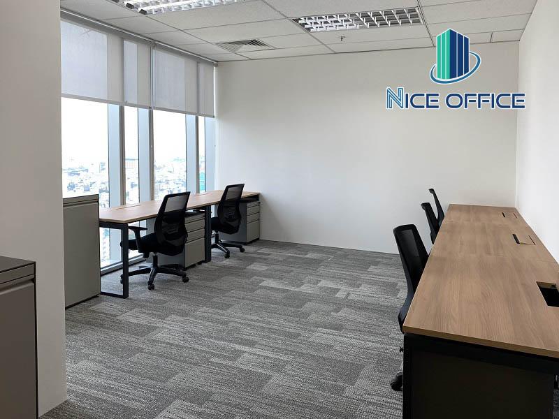 Phòng làm việc riêng 5 chỗ đầy đủ nội thất cao cấp