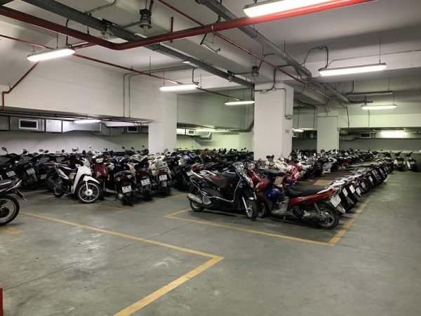 Hầm xe tại tòa nhà văn phòng cho thuê Comeco Tower