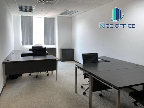 Phòng làm việc 4 chỗ được trang bị đầy đủ nội thất cao cấp