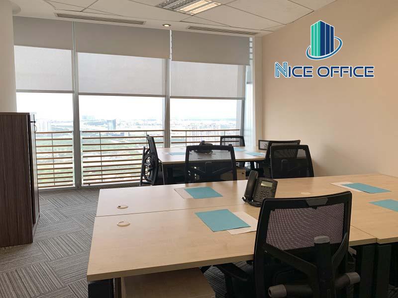 Phòng làm việc 7 chỗ tại văn phòng trọn gói Bitexco - Compass Office