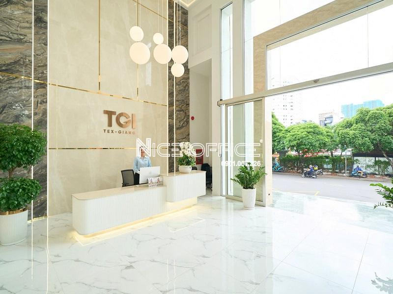 Sản đón khách tại TGI Building