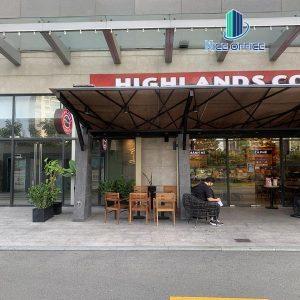Tiện ích Highlands Coffee ngay tại tầng trệt tòa nhà Cantavil