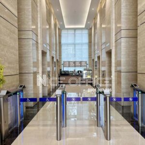Cổng ra vào dùng thẻ từ tại tòa nhà Saigon Tower