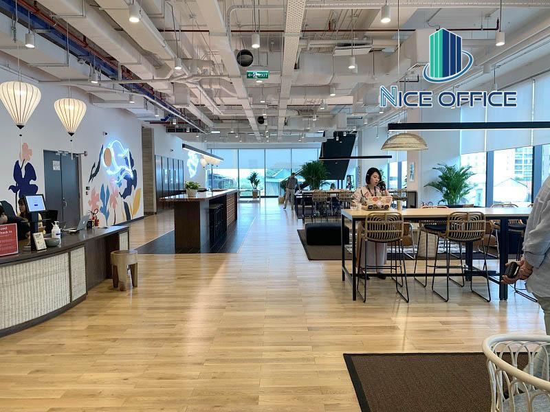 Khu vực chỗ ngồi chia sẽ (Co-working) tại The Sentry tòa nhà Sonatus Tower