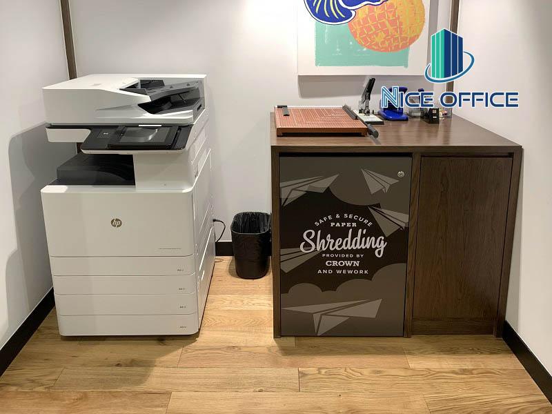 Khu vực in ấn tại văn phòng trọn gói The Sentry quận 1