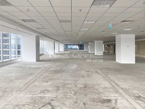 Diện tích trống thực tế tại tòa nhà Viettel Tower