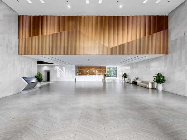 Khu vực sảnh đón khách tại Viettel Tower tháp B