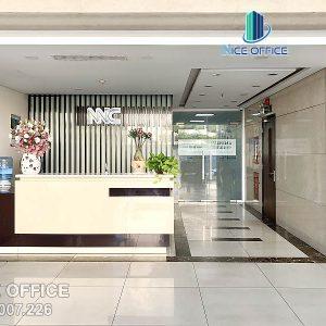Sảnh lễ tân tại tòa nhà văn phòng cho thuê NNC Building