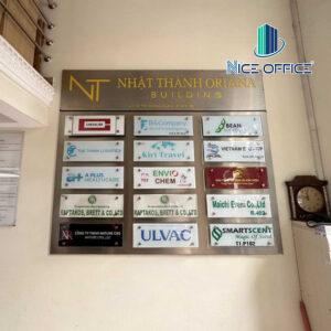 Bảng tên công ty tại tòa nhà Nhật Thành Building