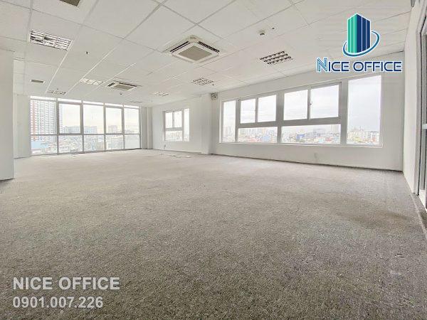 Diện tích trống 2 mặt view thông thoáng tại tòa nhà văn phòng Bcons Tower