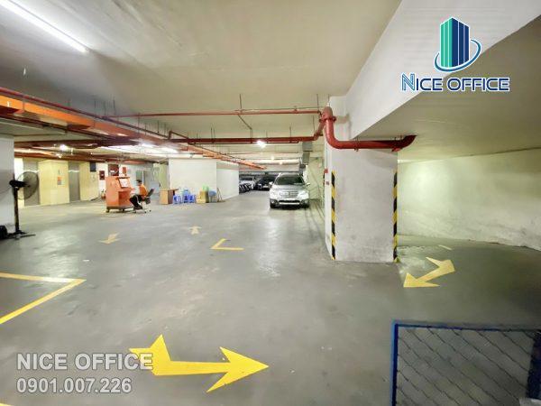 MB Building có 2 hầm xe đáp ứng số lượng lớn nhu cầu đỗ xe của toàn khối văn phòng