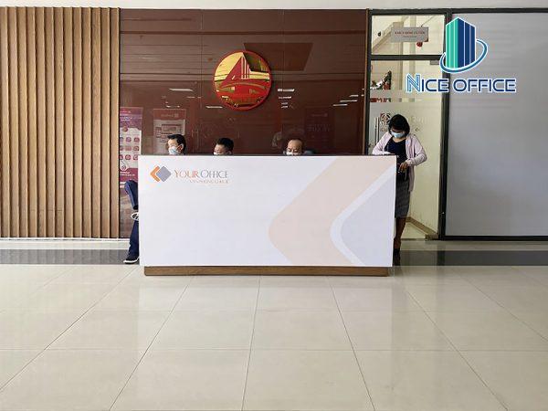 Khu vực lễ tân tại tầng trệt tòa nhà Cienco 4 Building