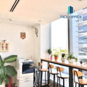 Khu vực tiện ích sử dụng chung tại văn phòng trọn gói Viettel Tower - 5S Office