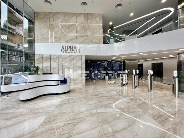 Sảnh đón khách tại tòa nhà Alpha Tower