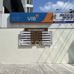 Bảng tên công ty tại tòa nhà Mỹ Thịnh Building