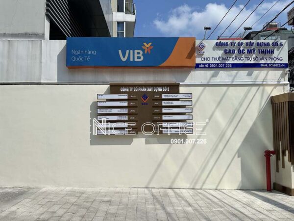 Bảng tên công ty tại tòa nhà Mỹ Thịnh Building