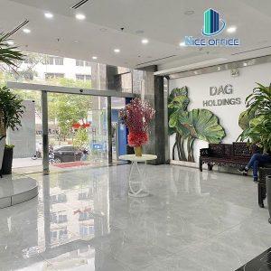 Sảnh đón khách rộng rãi tại tòa nhà DAG Holdings quận 1