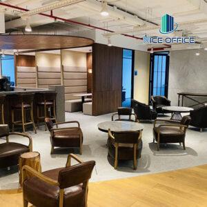Khu vực lounge có thể tiếp khách chung tại văn phòng trọn gói Friendship