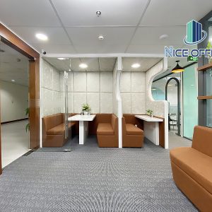 Khu vực tiếp khách chung tại văn phòng trọn gói City Light Tower