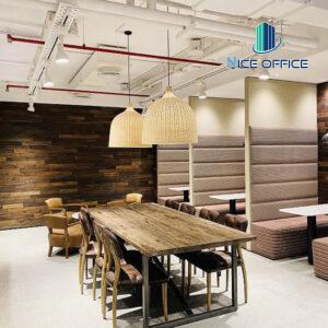 Khu vực tiện ích sử dụng chung khi thuê văn phòng trọn gói Friendship Tower