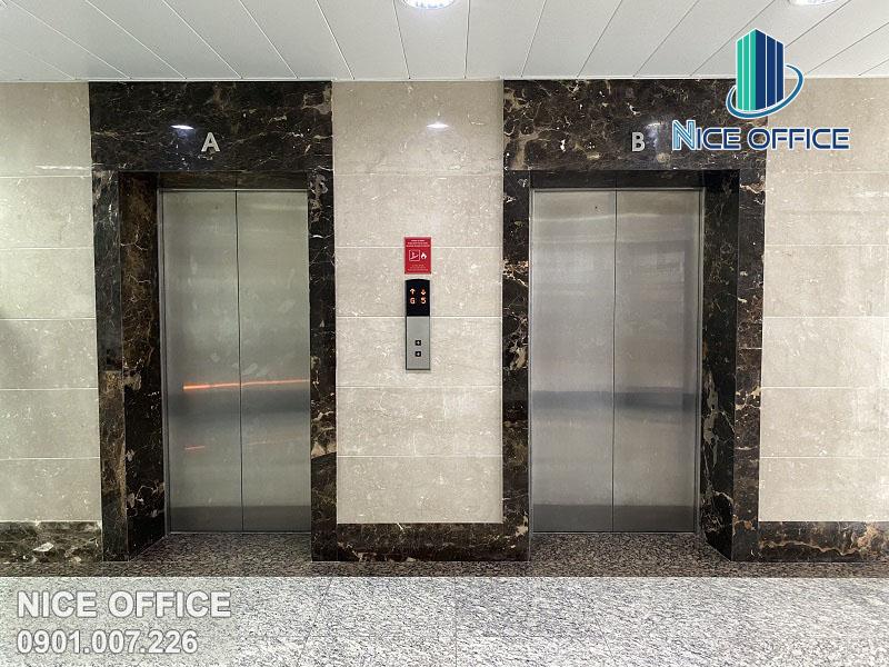 Hai thang máy tốc độ cao tại tòa nhà Nguyễn Lâm Tower