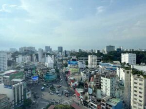 View toàn cảnh Ngã Sáu Phù Đổng nhìn từ tầng cao tòa nhà AB Tower
