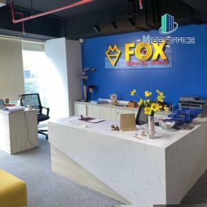 Khu vực lễ tân tại văn phòng trọn gói VOV Building - Fox Office