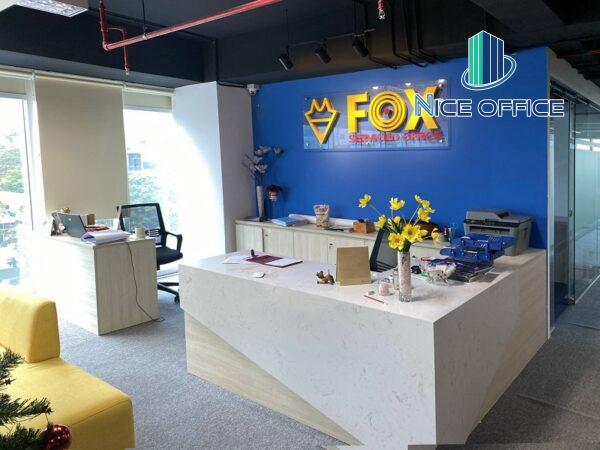 Khu vực lễ tân tại văn phòng trọn gói VOV Building - Fox Office