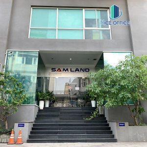 Mặt tiền tòa nhà Samland Building đường Nguyễn Văn Thương quận Bình Thạnh