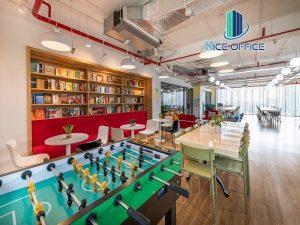Khu vực tiện ích thư giãn tại văn phòng trọn gói Serepok Anh Minh Tower