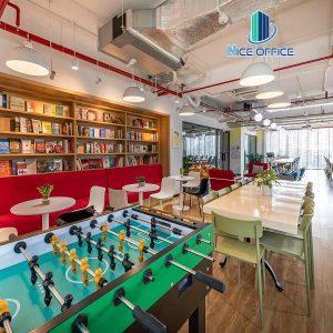 Khu vực tiện ích thư giãn tại văn phòng trọn gói Serepok Anh Minh Tower