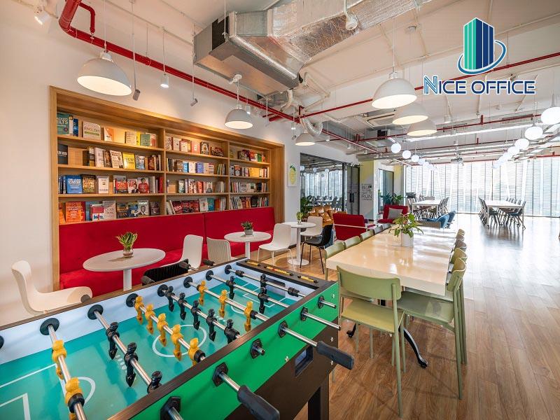Khu vực tiện ích thư giãn tại văn phòng trọn gói Serepok Anh Minh Tower