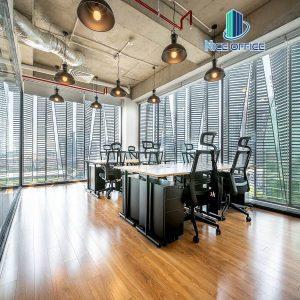 Phòng làm việc size 8 chỗ với 2 mặt view thông thoáng