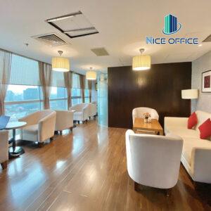 Khu vực Lounge tại văn phòng trọn gói G-Office Saigon Trade Center