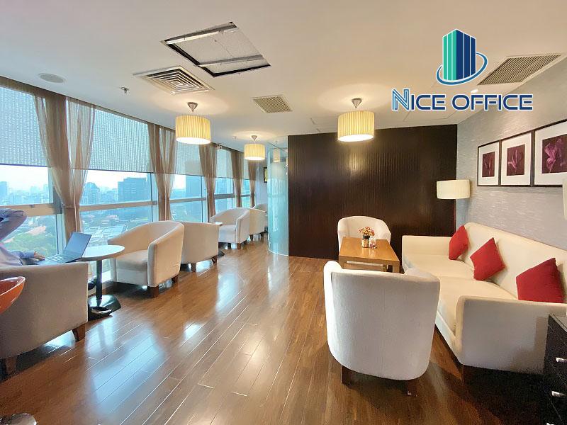 Khu vực Lounge tại văn phòng trọn gói G-Office Saigon Trade Center