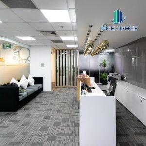 Khu vực sahr đón khách tại văn phòng trọn gói Esmart tòa nhà An Phú Plaza