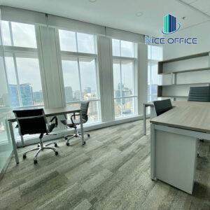 Phòng 4 chỗ view thông thoáng tại văn phòng trọn gói Vietcombank Tower