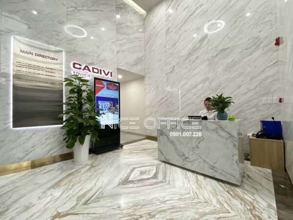 Sảnh lễ tân tại tòa nhà Cadivi Tower