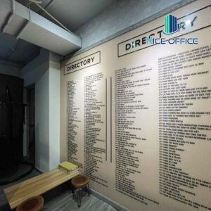 Bảng tên công ty tại văn phòng trọn gói Yes Office