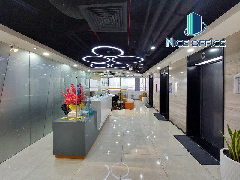 Sảnh đón khách tại văn phòng trọn gói G Office Hà Đô Airport