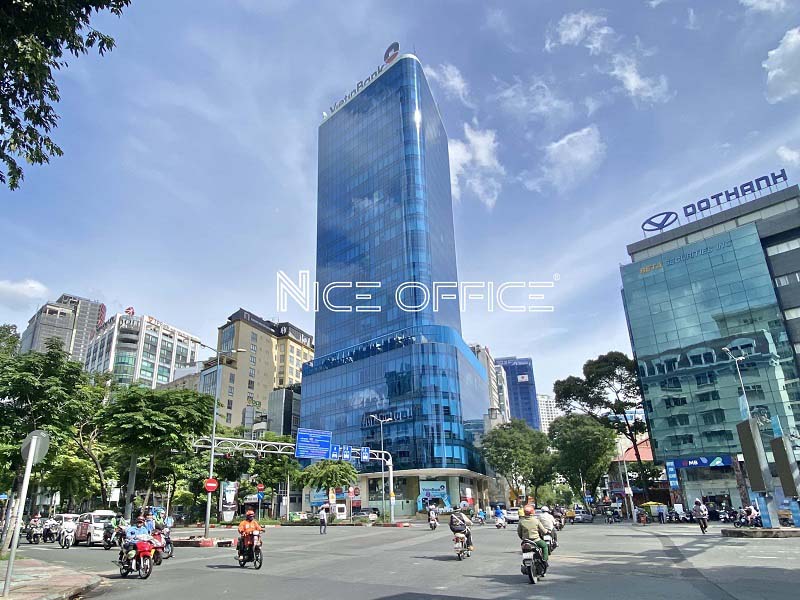 Vietinbank Tower sở hữu hai mặt tiền Hàm Nghi và Nam Kỳ Khởi Nghĩa