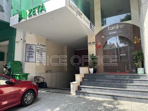 Mặt tiền tòa nhà Zeta Building quận Bình Thạnh