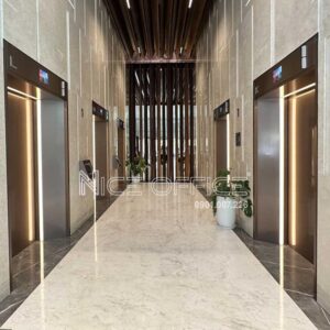 Khụ vực thang máy tại tòa nhà The Nexus Tower