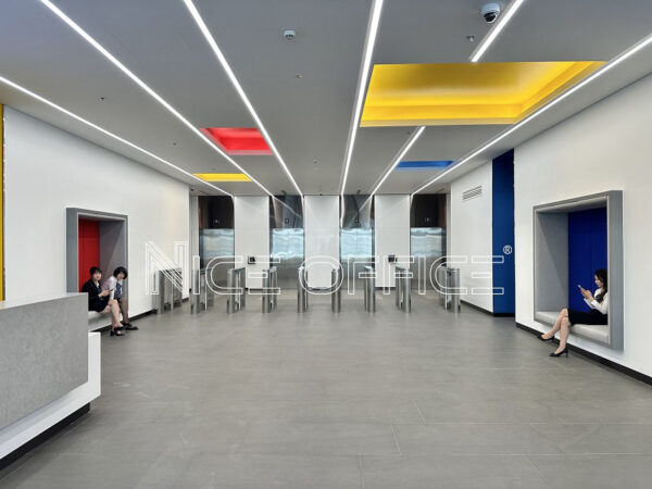 Sảnh đón khách tại OfficeHaus rộng rãi sang trọng