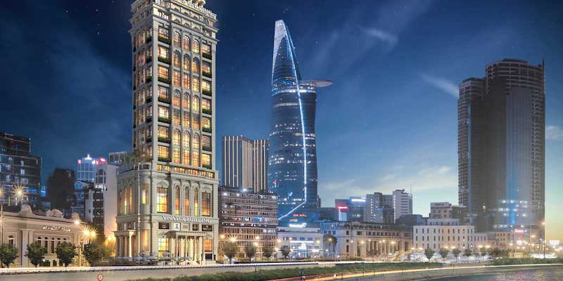 Phối cảnh dự án Vinatex Building lung linh về đêm