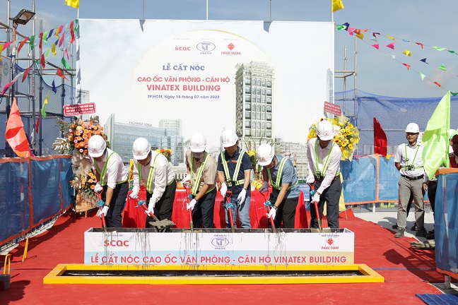 Lễ cất nóc toà nhà Vinatex Building - Võ Văn Kiệt