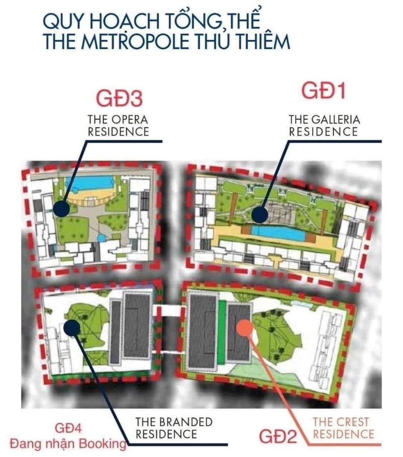 4 giai đoạn của dự án The Metropole Thủ Thiêm