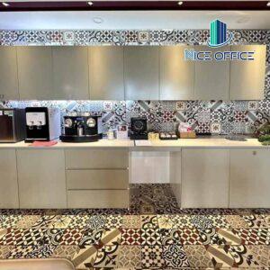 Pantry tại văn phòng trọn gói Regus Deutsches Haus